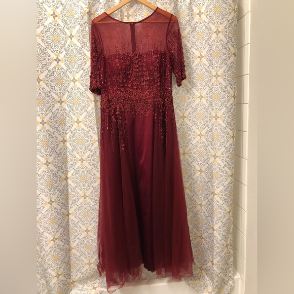 Rickie Freeman for Teri Jon Dresses & Skirts - Rickie Freeman Teri Jon Red Tulle Gown